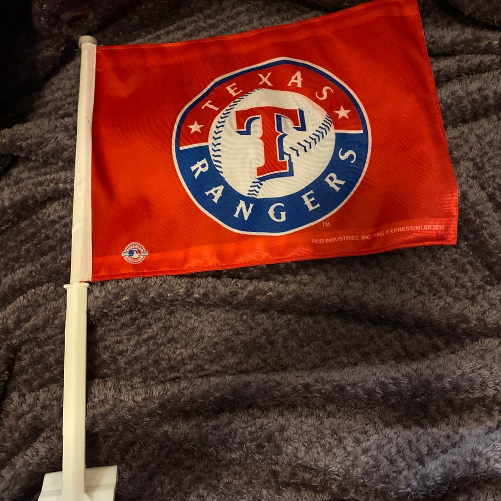 Texas Rangers MLB Red Vehicle Window Flag NWT